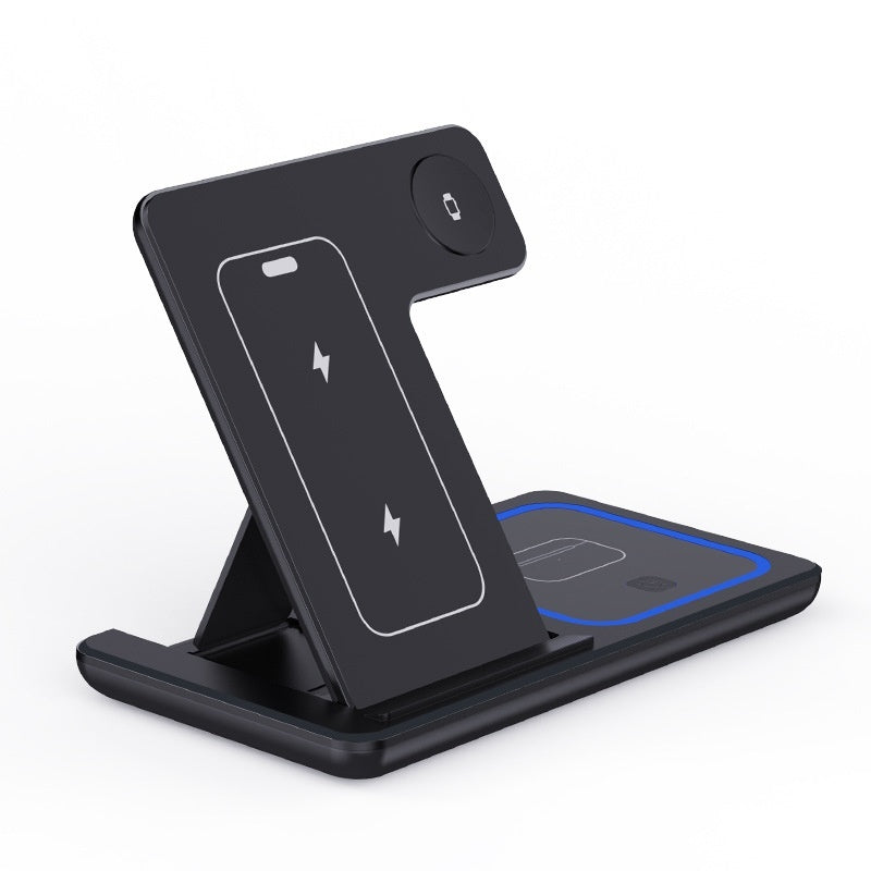 Three-in-one Folding Wireless Charger Mobile Desktop Stand