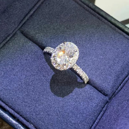 S925 Pure Silver High Carbon Diamond Proposal Dove Egg Ring