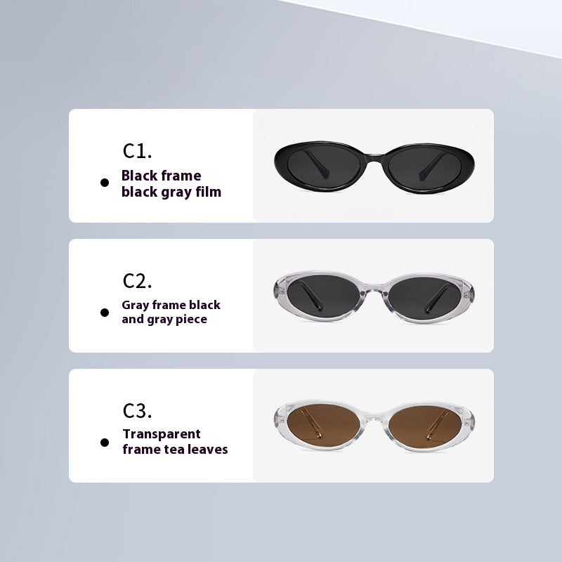 Pequeño marco de gafas de sol clasicas, gafas de sol estilo gato .