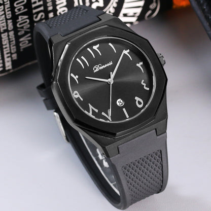 Danfu Silicone Strap Men's Watch Calendar Simple Fashion Quartz Watch Men's Watch