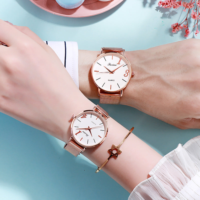 Waterproof quartz watch mesh strap ladies watch