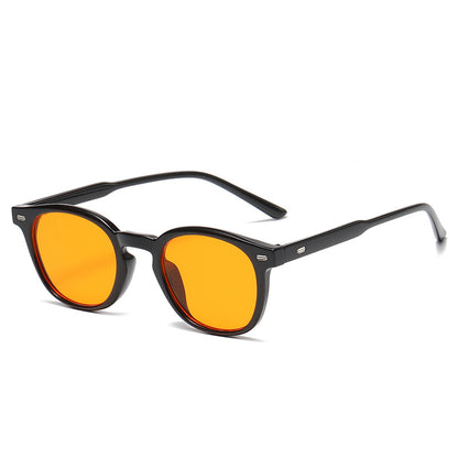 Gafas de sol de borde redondo de protección UV de pequeño marco para mujeres