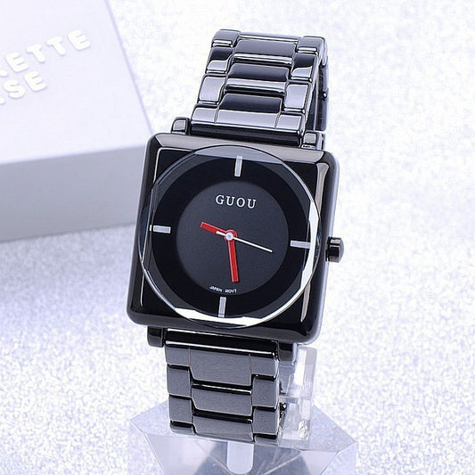 Square quartz watch