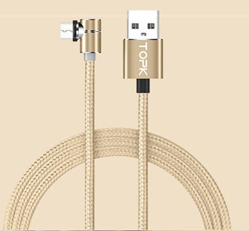 Cable Micro USB Magnético 360° — Cable de Carga Rotatorio para Teléfono