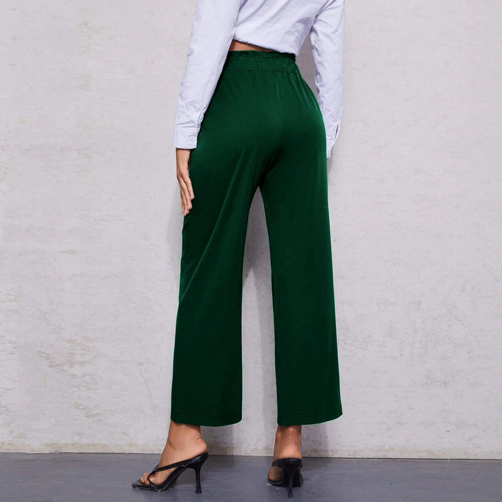 Pantalones con cintura delgada  para mujeres, pantalones casuales