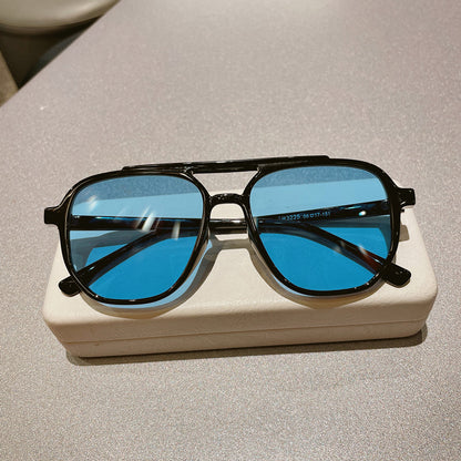 Retro TR Transparente gafas de sol amarillas hermosas