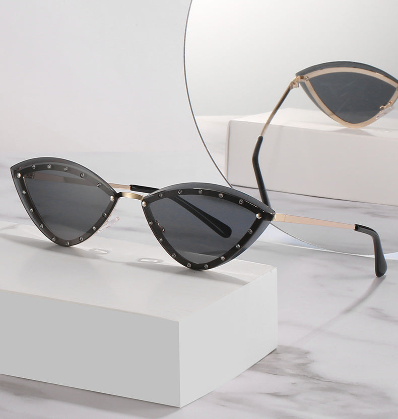 Nueva moda, femeninas gafas de sol sin marco