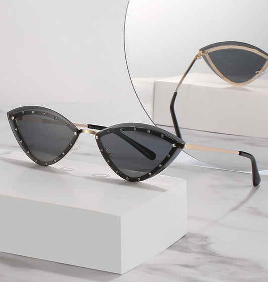 Nueva moda, femeninas gafas de sol sin marco