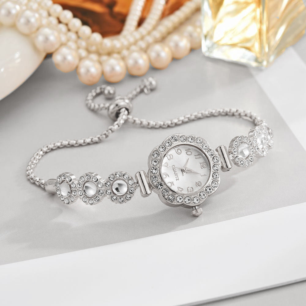 Reloj Femenino con Pulsera Ajustable y Diamantes de Color