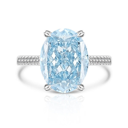 Anillo de Mujer con Diamante High Carbon y Diseño Flor de Hielo