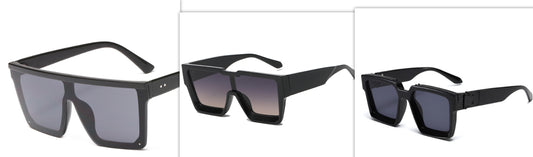 Moda europea y americana, Grandes gafas de sol cuadradas de marco