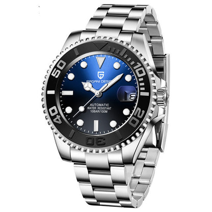 Moda Hombres Reloj Mecánico Luminoso Rotable