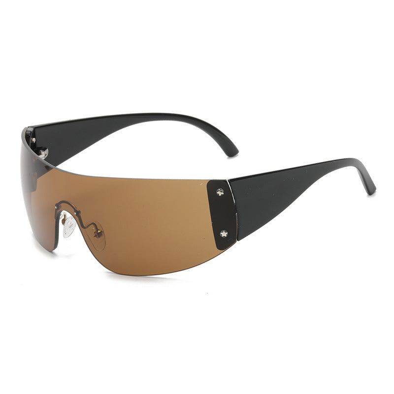 Gafas de sol integradas sin marco Fashion Trend Street Shooting Sports Style