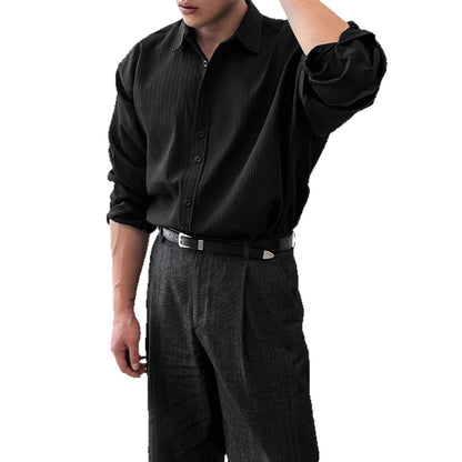 Camisa artística de moda para hombres sueltos