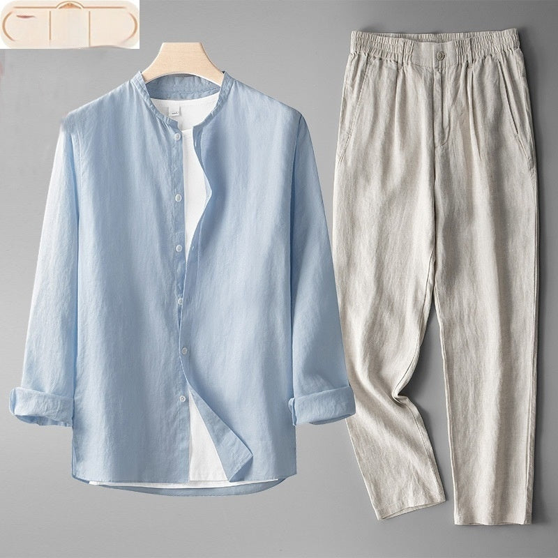 Traje de manga larga retro para hombre con traje de tanga larga