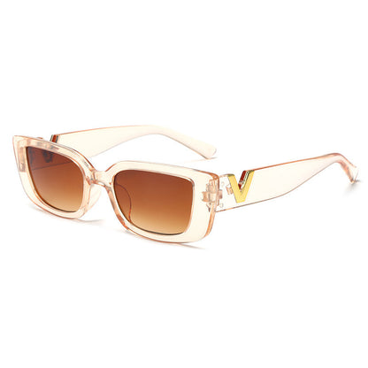 Gafas de montura cuadradas White Frame Sunglasses