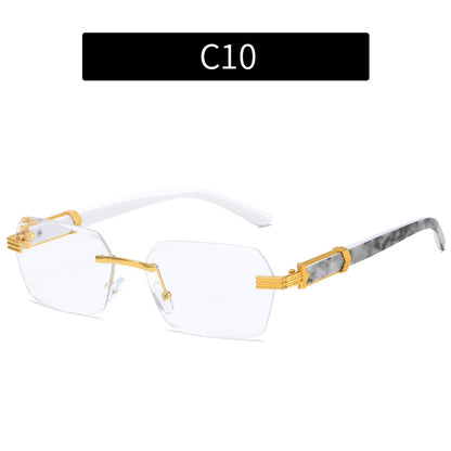 Recorte de lentes de sol sin montura de océano para mujer