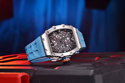 Reloj de calendario de cuarzo para hombres cuadrados