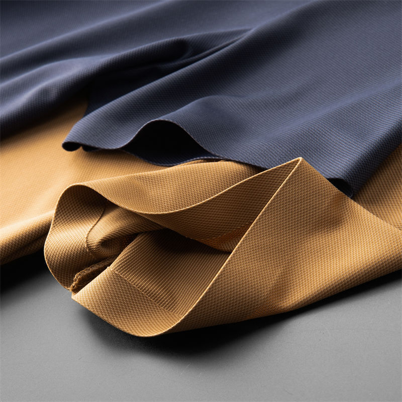 Traje de camisa de manga corta adhesiva de seda de hielo sedosa ultrafina de verano