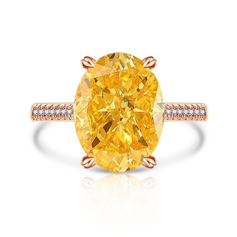 Anillo de Mujer con Diamante High Carbon y Diseño Flor de Hielo