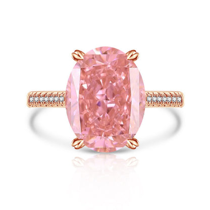 Anillo de Mujer con Diamante High Carbon y Diseño Flor de Hielo