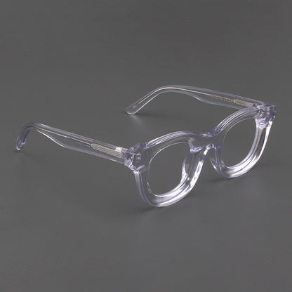 Cuadrado de borde ancho retro vidrios de marco negro grueso negro mate