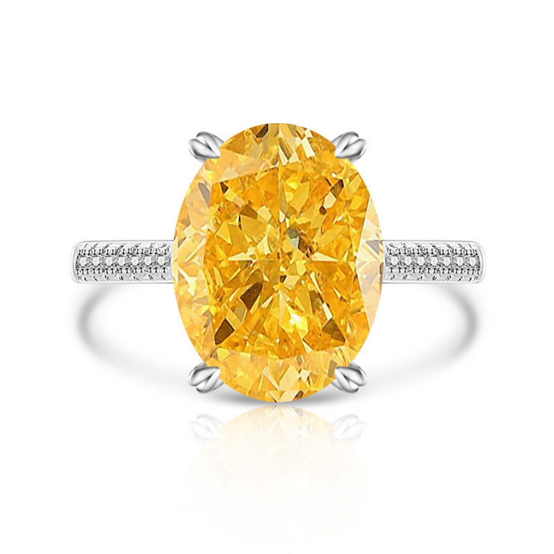 Anillo de Mujer con Diamante High Carbon y Diseño Flor de Hielo