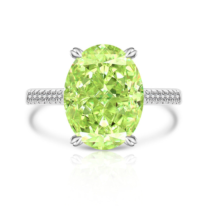 Anillo de Mujer con Diamante High Carbon y Diseño Flor de Hielo