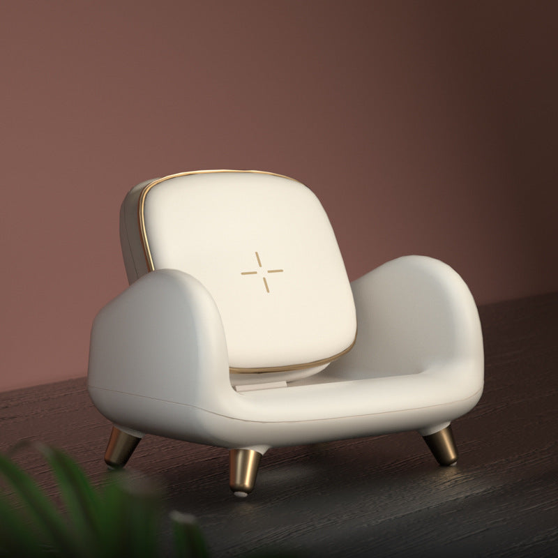 Cargador Inalámbrico Rápido con Soporte Tipo Sofá