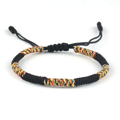 Pulsera Roja de Pareja con Nudo de Diamante — Tejida a Mano