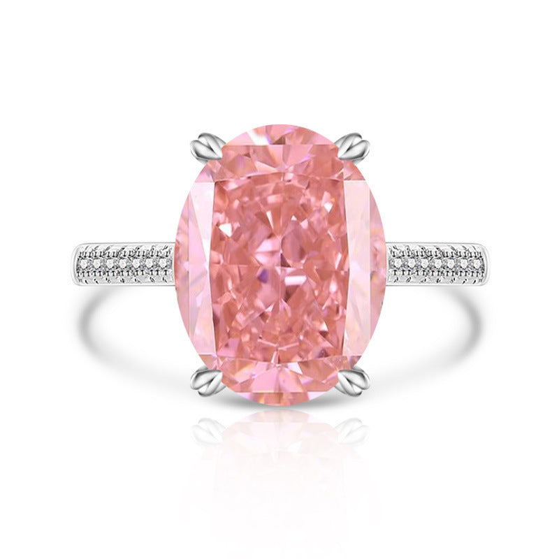 Anillo de Mujer con Diamante High Carbon y Diseño Flor de Hielo