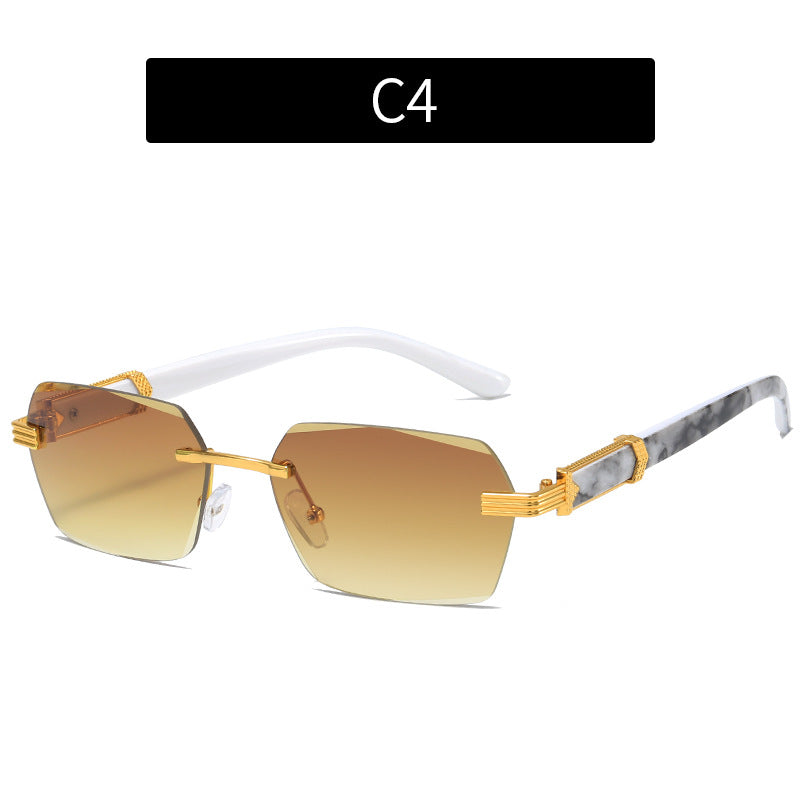 Recorte de lentes de sol sin montura de océano para mujer