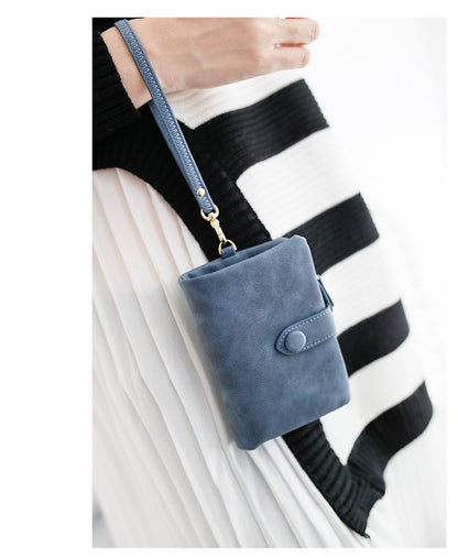 Cartera Versión Coreana con Cierre y Diseño Moderno