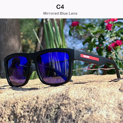 Gafas de sol polarizadas cuadradas cubiertas de marco grandes gafas de viaje de hombres y mujeres