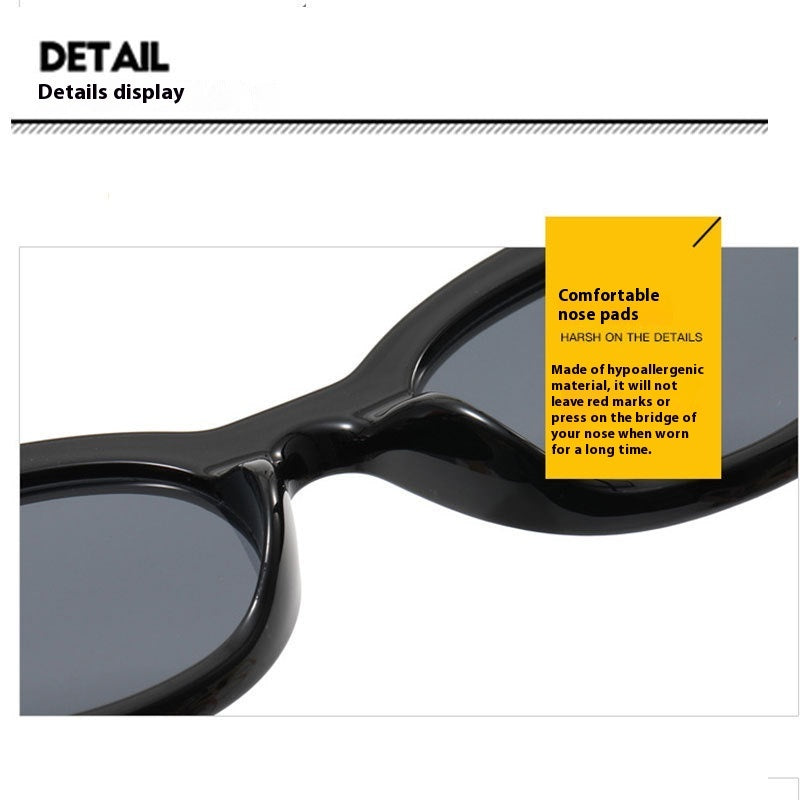 Pequeño marco redondo vintage Gafas de sol de moda simples de alta calidad - .