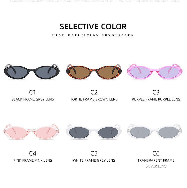 Marco ovalado de gota de agua retro INS estilo gafas personalizadas