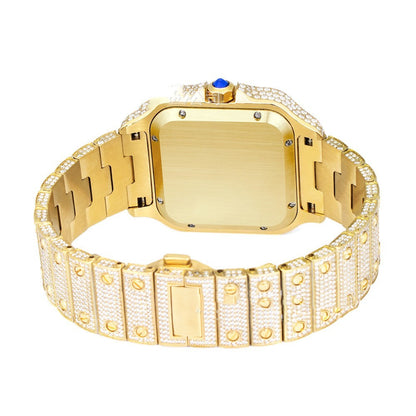 Clarity Moissanite Watch Men's Stainless Steel