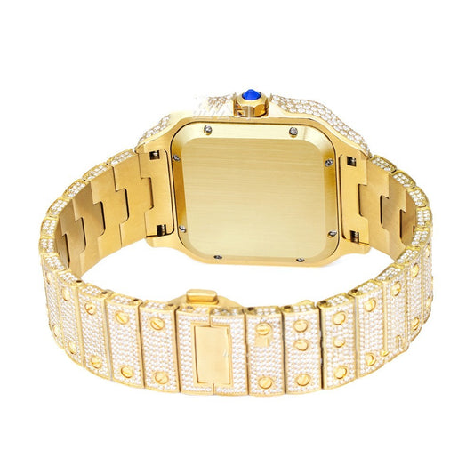 Clarity Moissanite Watch Men's Stainless Steel