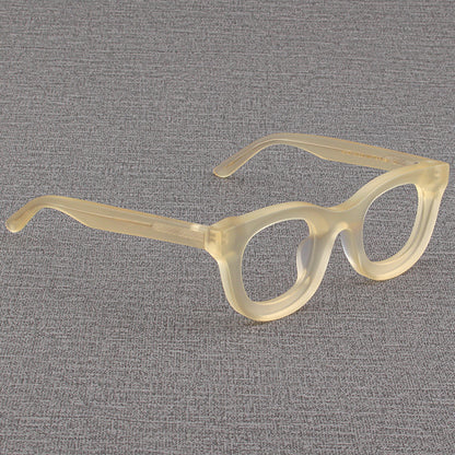 Cuadrado de borde ancho retro vidrios de marco negro grueso negro mate