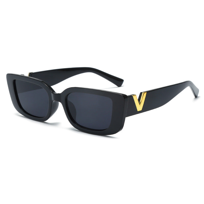 Gafas de montura cuadradas White Frame Sunglasses
