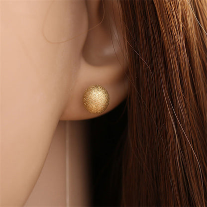 Hemisphere Niche Small Ear Studs Elegant And High-grade All-matching