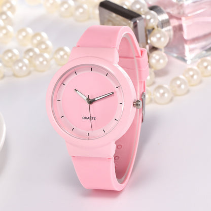 Simple Silicone Jelly Quartz Student Watch