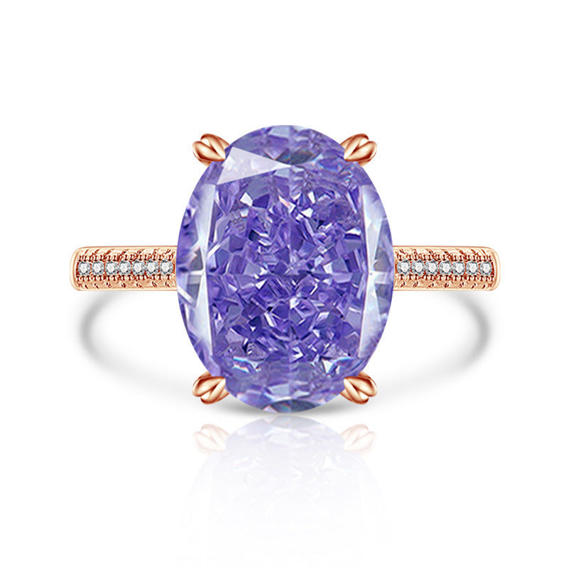 Anillo de Mujer con Diamante High Carbon y Diseño Flor de Hielo