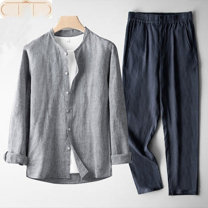 Traje de manga larga retro para hombre con traje de tanga larga