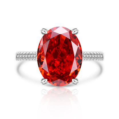 Anillo de Mujer con Diamante High Carbon y Diseño Flor de Hielo