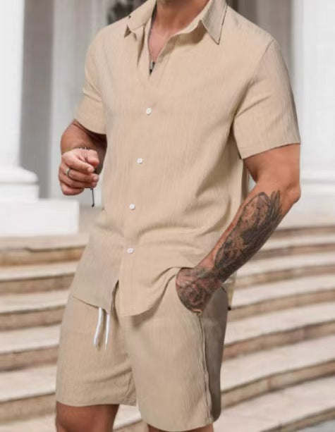 Traje casual de hombre impreso a rayas