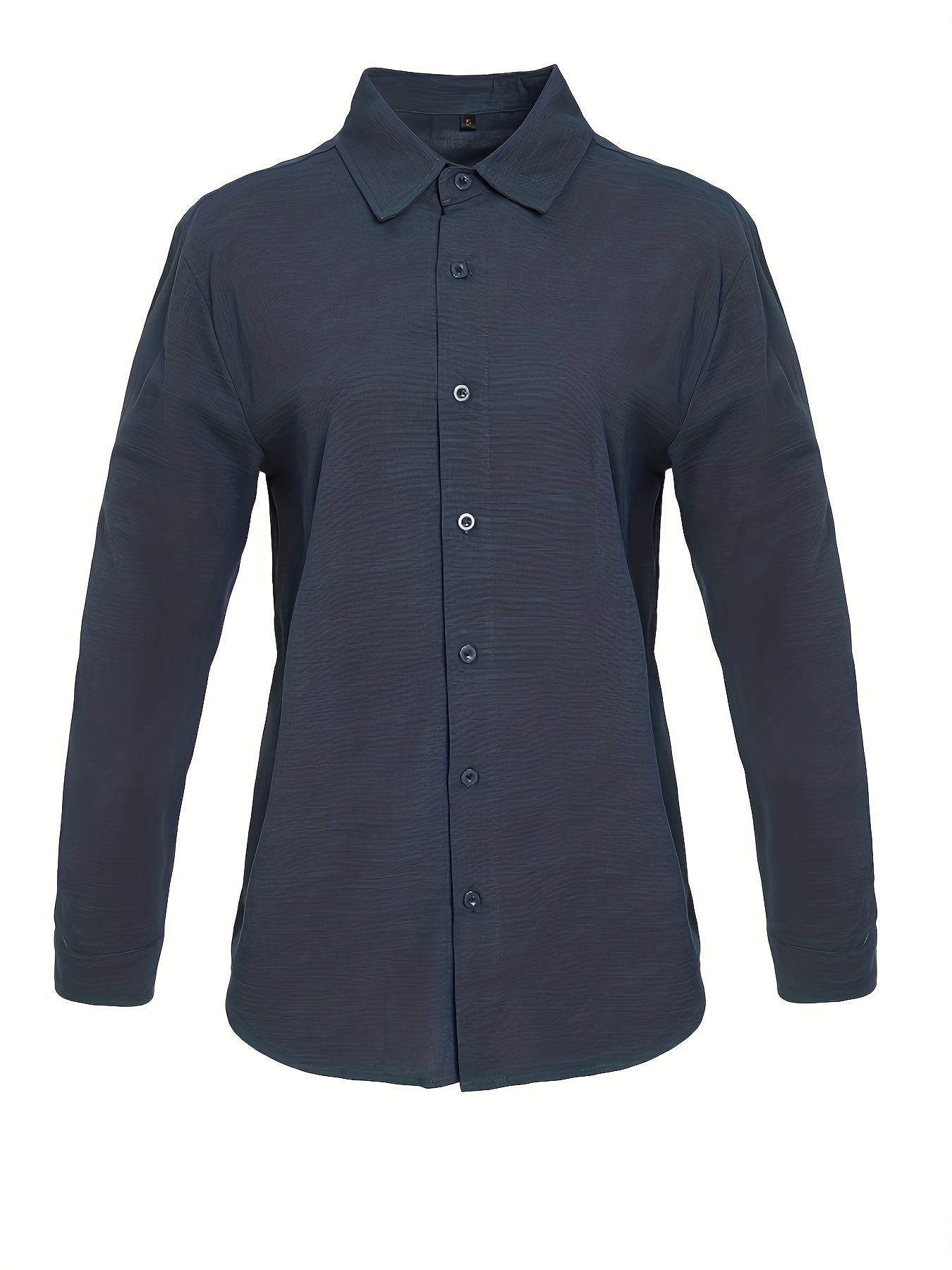 Camisa casual de manga larga de solapa suelta para adolescentes