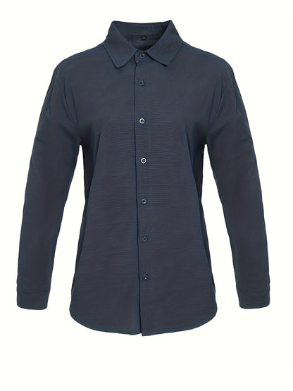 Camisa casual de manga larga de solapa suelta para adolescentes